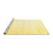 Sideview of Machine Washable Solid Yellow Modern Rug, wshcon644yw