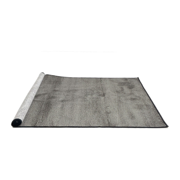 Serging Thickness of Machine Washable Contemporary Gunmetal Gray Rug, wshcon645