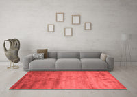 Machine Washable Abstract Red Contemporary Rug, wshcon645red