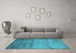 Machine Washable Abstract Light Blue Contemporary Rug in a Living Room, wshcon645lblu