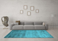 Machine Washable Abstract Light Blue Contemporary Rug, wshcon645lblu