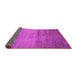 Sideview of Abstract Pink Contemporary Rug, con645pnk