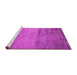 Sideview of Machine Washable Abstract Pink Contemporary Rug, wshcon645pnk