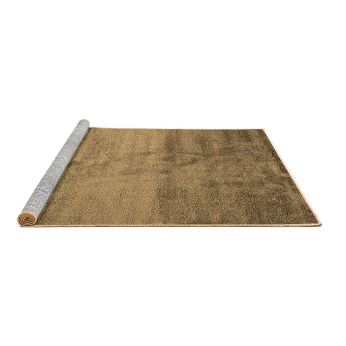 Sideview of Machine Washable Abstract Brown Contemporary Rug, wshcon645brn
