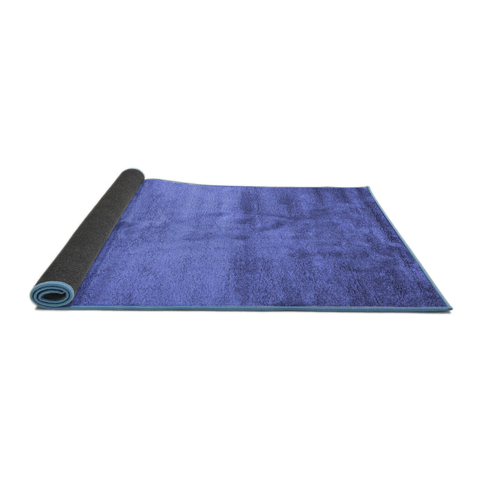 Sideview of Abstract Blue Contemporary Rug, con645blu