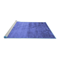 Sideview of Machine Washable Abstract Blue Contemporary Rug, wshcon645blu
