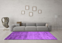 Machine Washable Abstract Purple Contemporary Rug, wshcon645pur