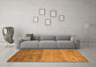 Machine Washable Abstract Orange Contemporary Area Rugs in a Living Room, wshcon645org