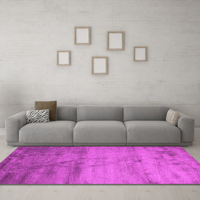 Machine Washable Abstract Pink Contemporary Rug in a Living Room, wshcon645pnk