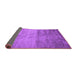 Sideview of Abstract Purple Contemporary Rug, con645pur