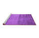 Sideview of Machine Washable Abstract Purple Contemporary Area Rugs, wshcon645pur