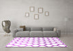 Machine Washable Terrilis Pink Contemporary Rug in a Living Room, wshcon646pnk