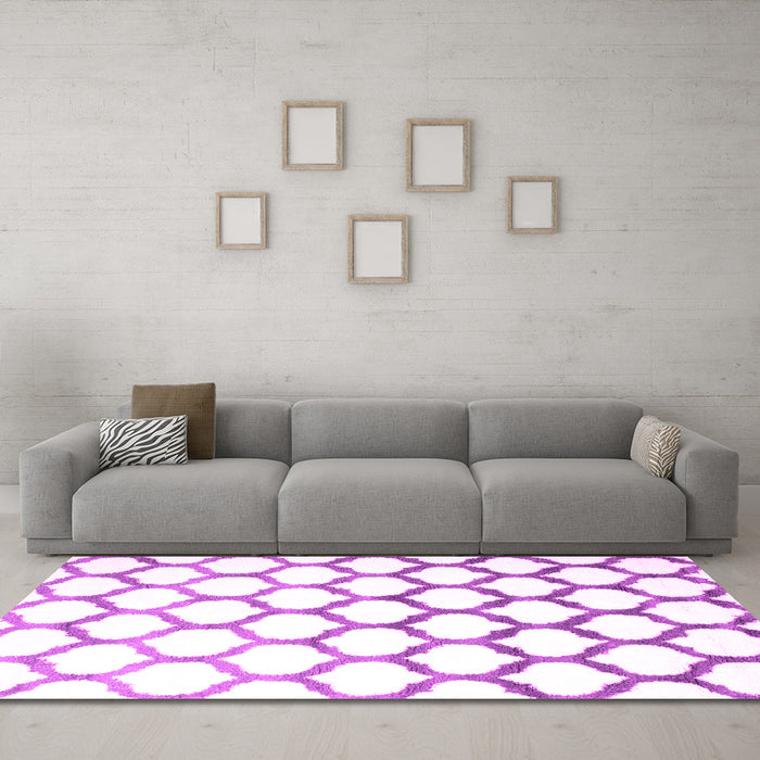 Machine Washable Terrilis Pink Contemporary Rug in a Living Room, wshcon646pnk