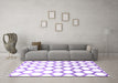 Machine Washable Terrilis Purple Contemporary Area Rugs in a Living Room, wshcon646pur