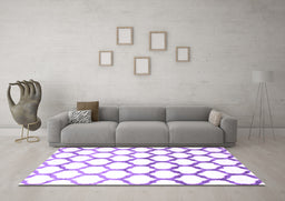 Machine Washable Terrilis Purple Contemporary Area Rugs in a Living Room, wshcon646pur