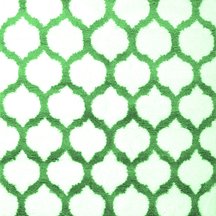 Machine Washable Terrilis Emerald Green Contemporary Area Rugs, wshcon646emgrn