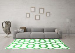 Machine Washable Terrilis Green Contemporary Area Rugs in a Living Room,, wshcon646grn