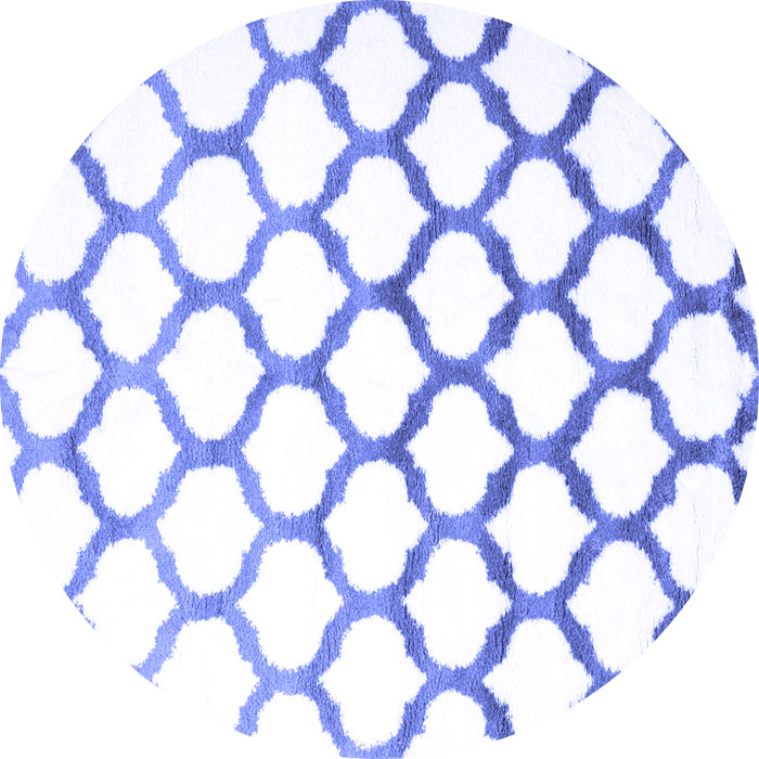 Round Machine Washable Terrilis Blue Contemporary Rug, wshcon646blu