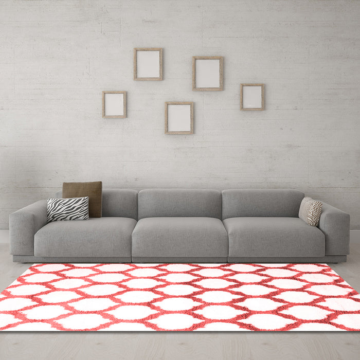 Contemporary Red Washable Rugs