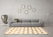 Machine Washable Terrilis Orange Contemporary Area Rugs in a Living Room, wshcon646org