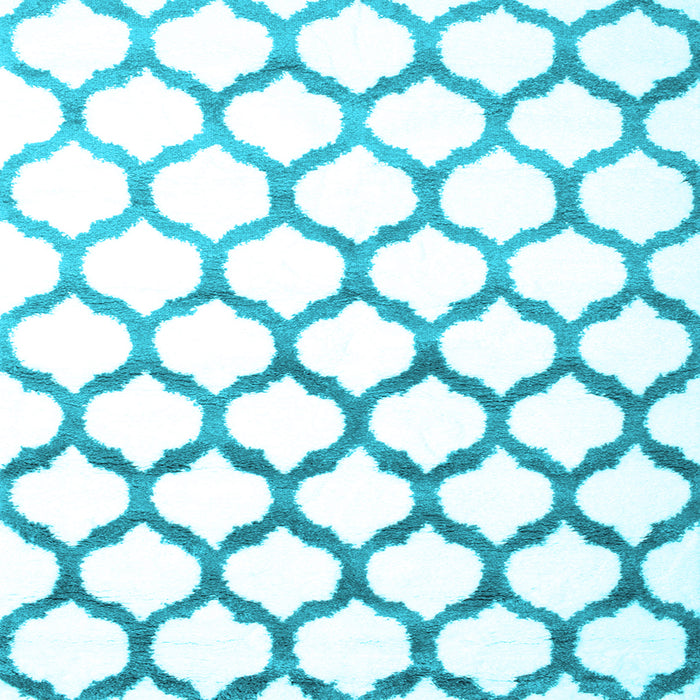 Square Machine Washable Terrilis Light Blue Contemporary Rug, wshcon646lblu