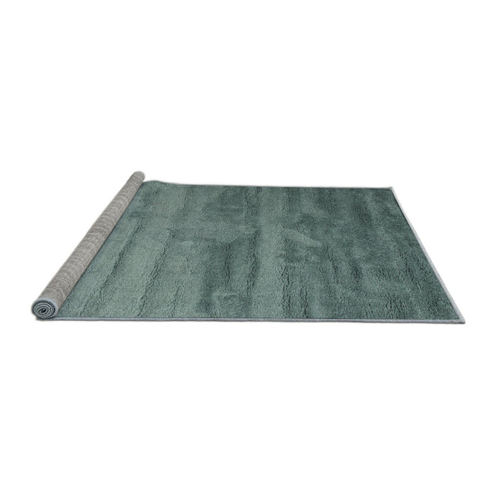 Serging Thickness of Machine Washable Contemporary Green Rug, wshcon647