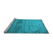 Sideview of Machine Washable Abstract Light Blue Contemporary Rug, wshcon647lblu