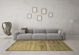 Machine Washable Abstract Brown Contemporary Rug in a Living Room,, wshcon647brn