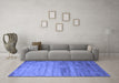 Machine Washable Abstract Blue Contemporary Rug in a Living Room, wshcon647blu