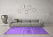 Machine Washable Abstract Purple Contemporary Area Rugs in a Living Room, wshcon647pur