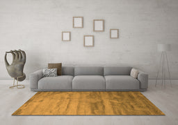 Machine Washable Abstract Orange Contemporary Area Rugs in a Living Room, wshcon647org