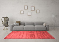 Machine Washable Abstract Red Contemporary Rug, wshcon647red