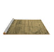 Sideview of Machine Washable Abstract Brown Contemporary Rug, wshcon647brn
