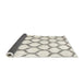 Thickness of Contemporary Sage Green Trellis Rug, con648