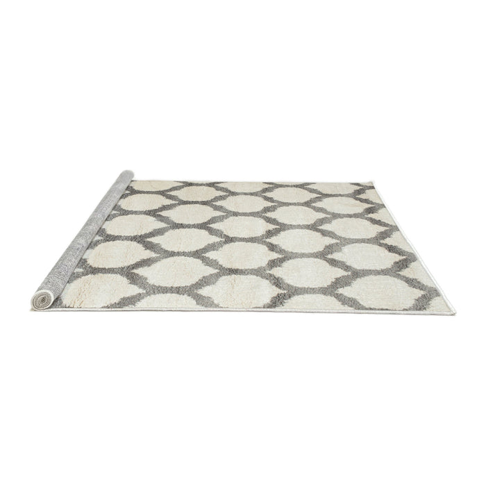 Serging Thickness of Machine Washable Contemporary Sage Green Rug, wshcon648