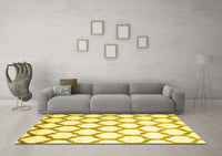 Machine Washable Terrilis Yellow Contemporary Rug, wshcon648yw