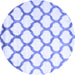 Round Terrilis Blue Contemporary Rug, con648blu