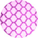 Round Terrilis Pink Contemporary Rug, con648pnk