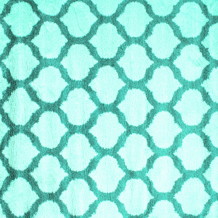 Square Machine Washable Terrilis Turquoise Contemporary Area Rugs, wshcon648turq