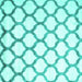 Square Machine Washable Terrilis Turquoise Contemporary Area Rugs, wshcon648turq