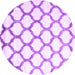 Round Terrilis Purple Contemporary Rug, con648pur