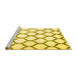 Sideview of Machine Washable Terrilis Yellow Contemporary Rug, wshcon648yw