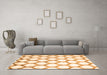 Machine Washable Terrilis Orange Contemporary Area Rugs in a Living Room, wshcon648org