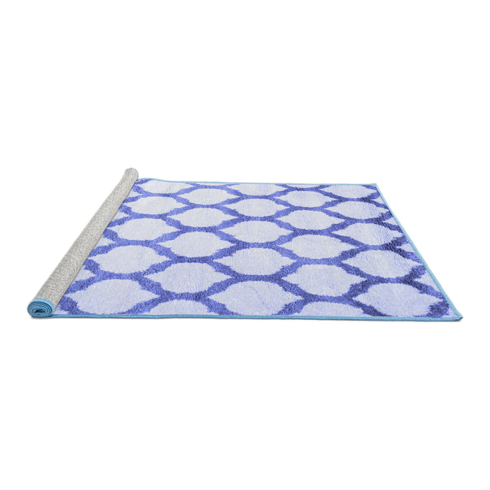 Sideview of Machine Washable Terrilis Blue Contemporary Rug, wshcon648blu