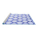 Sideview of Machine Washable Terrilis Blue Contemporary Rug, wshcon648blu