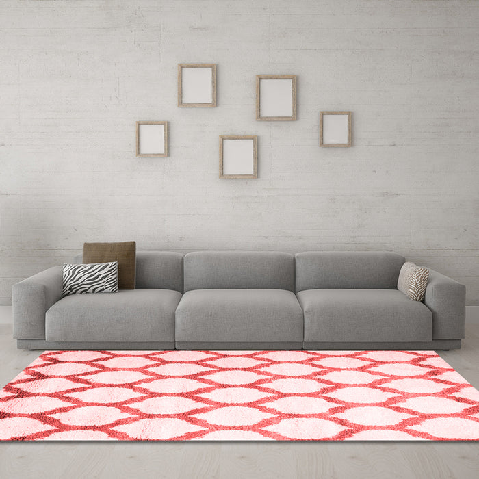 Contemporary Red Washable Rugs
