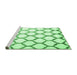 Sideview of Machine Washable Terrilis Emerald Green Contemporary Area Rugs, wshcon648emgrn
