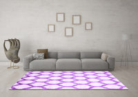 Machine Washable Terrilis Purple Contemporary Rug, wshcon648pur