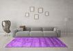 Machine Washable Abstract Purple Contemporary Area Rugs in a Living Room, wshcon649pur