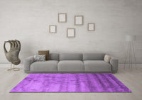 Machine Washable Abstract Purple Contemporary Rug, wshcon649pur